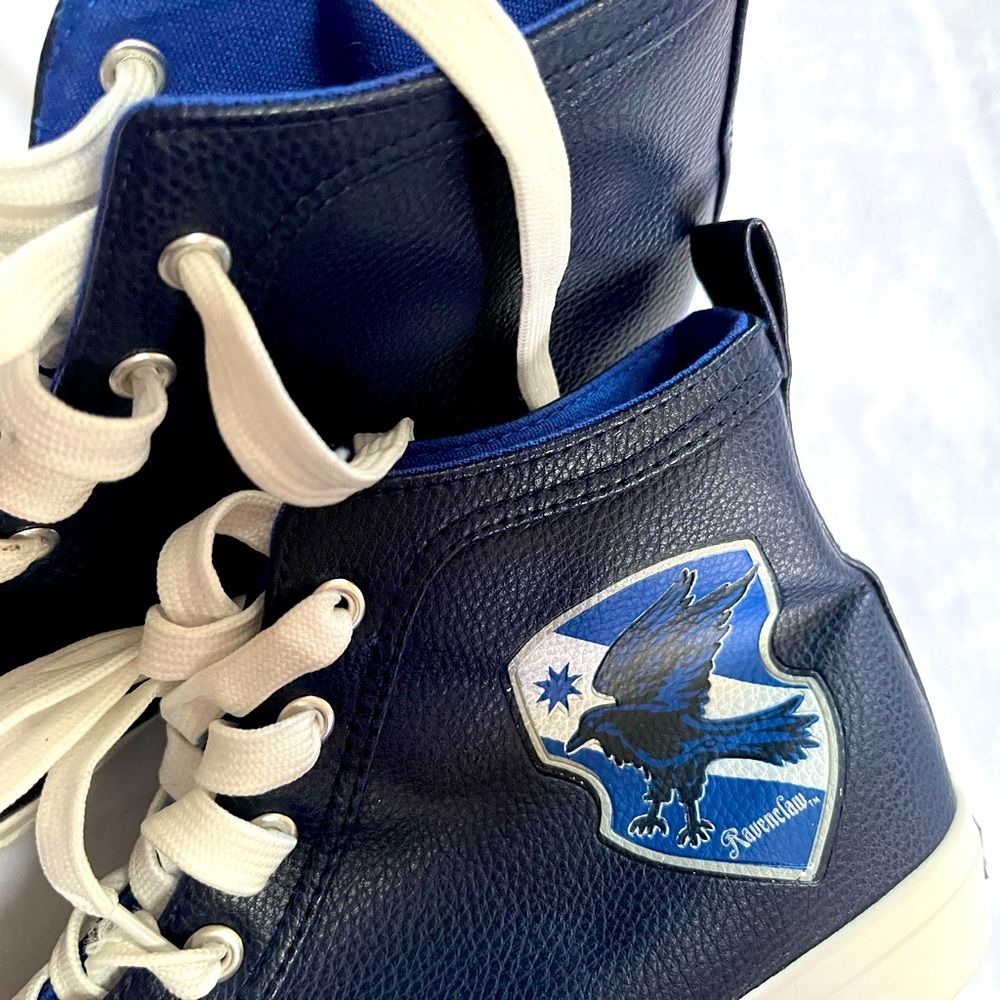 Mens Sz10/Womens Size 12 Harry Potter Ravenclaw Faux Leather High Top Sneakers